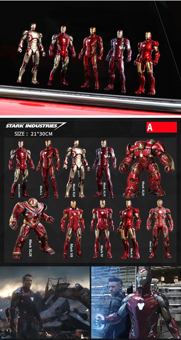 Tony stark 3D sticker decal