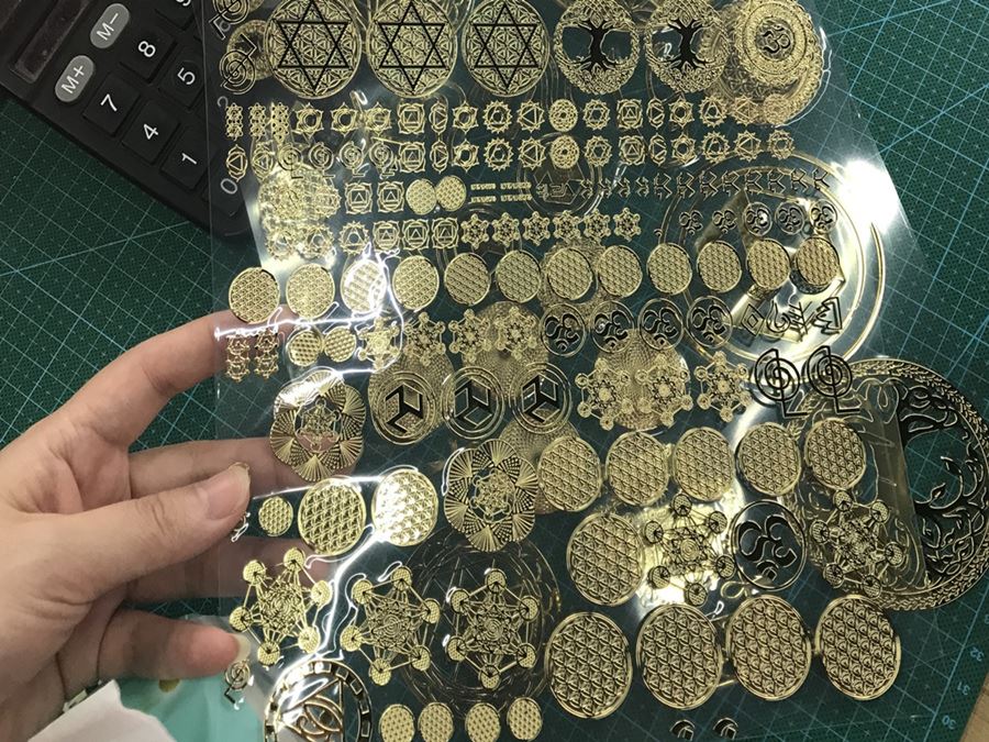 gold electroform metal sticker gold electroform metal sticker