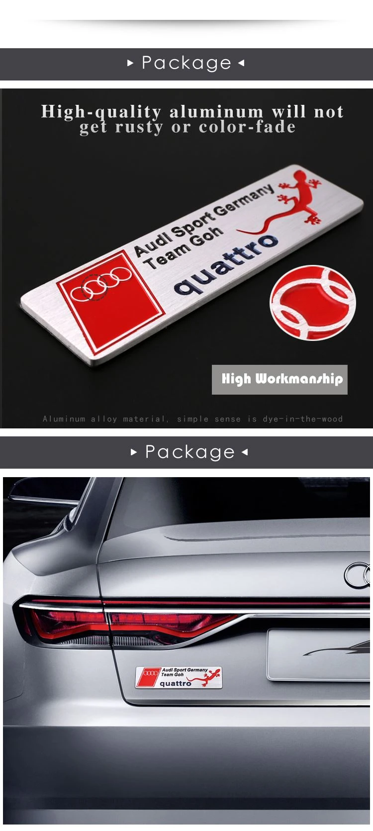 quattro badge sticker