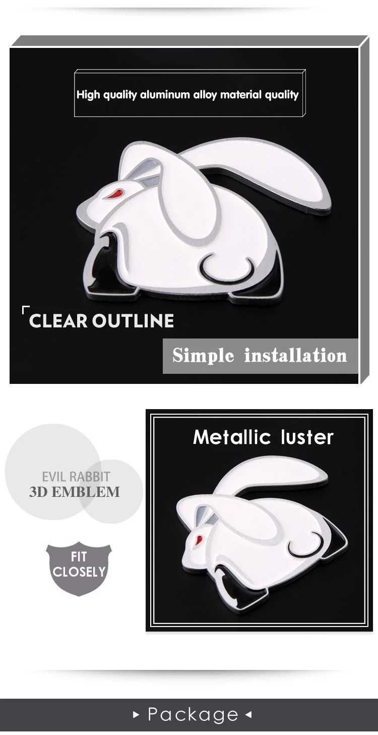GTI rabbit metal badge sticker GTI rabbit metal badge sticker