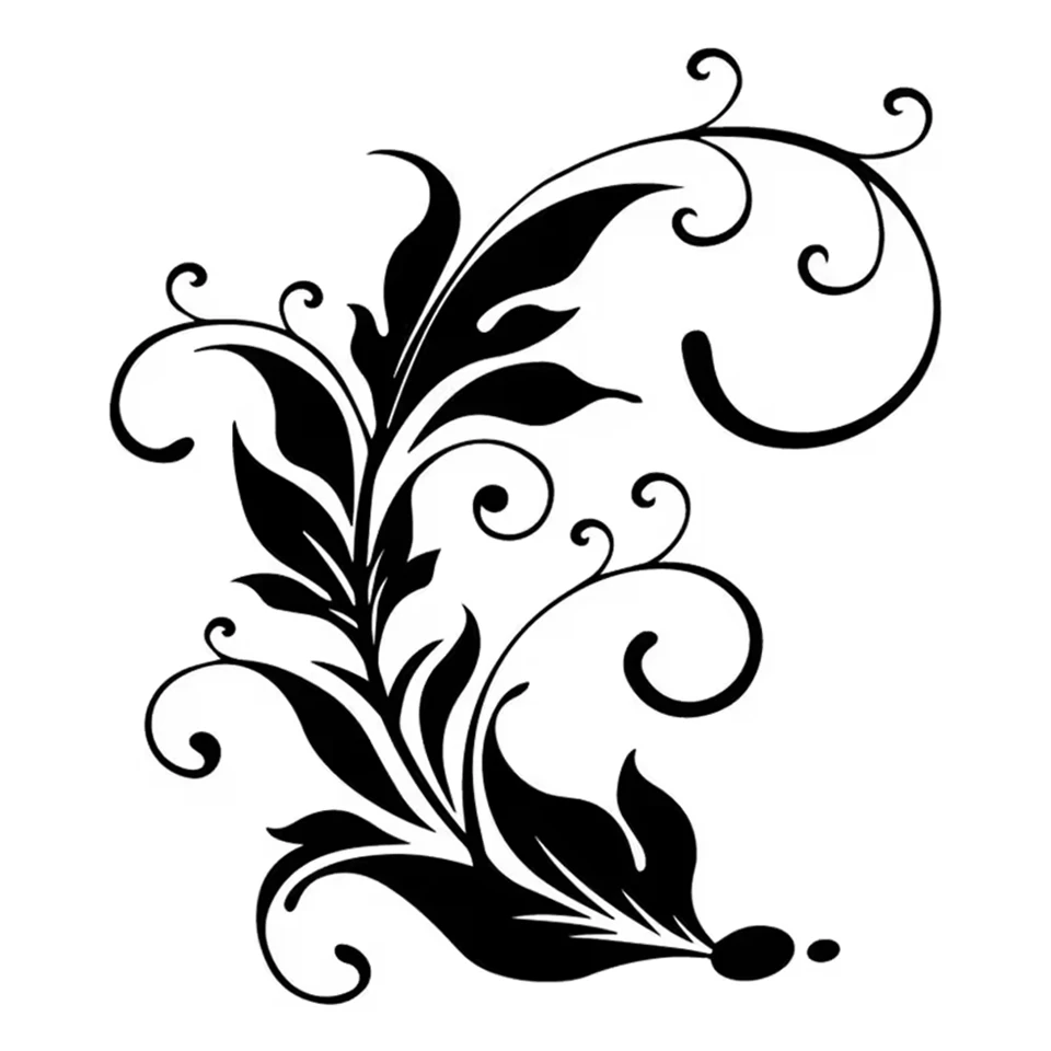 Leaf Swirl Art Window Decals