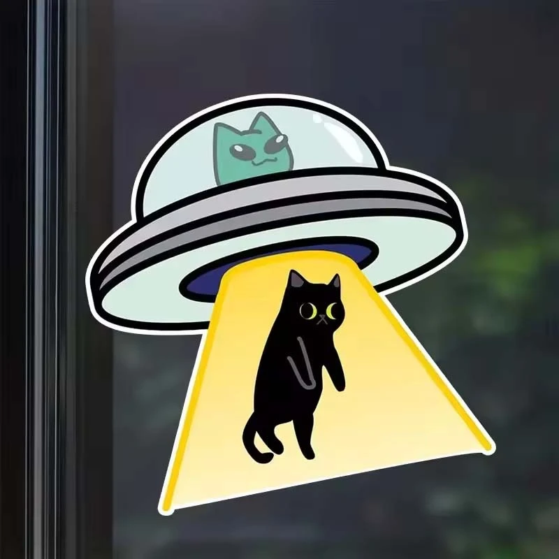 Cat UFO Creative Vinyl Waterproof Nakciarz