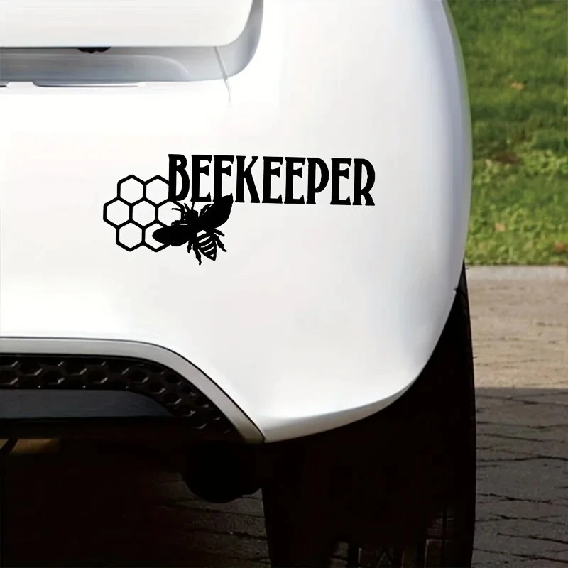 1PC Cartoon Beekeepeer Sports Car Stickers