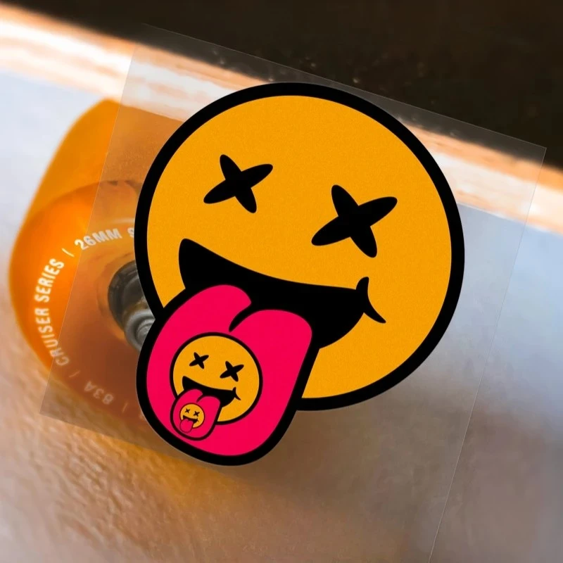 1PC Creative Smiley Face Motorcycle Nakters
