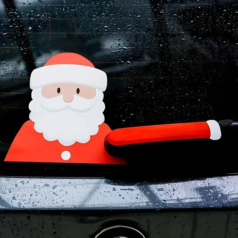 1PCS Santa Car Sticker do szkła