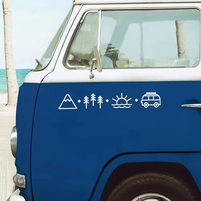 Van Camping Decals Decor