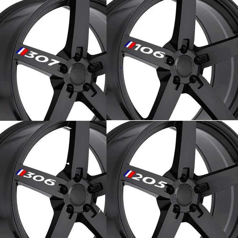 Naklejka na kółko samochodu 4PCS do samochodu Peugeot