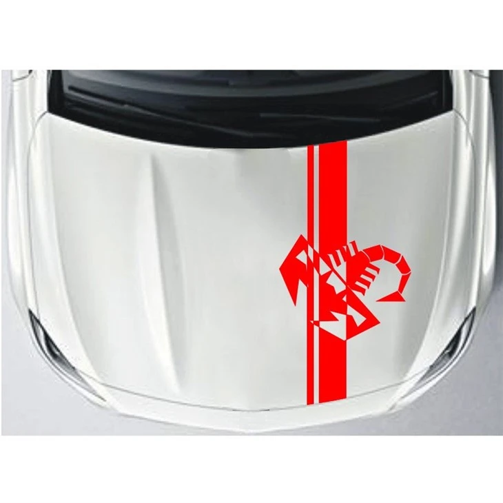 Naklejka z logo na maskę silnika Abarth 500