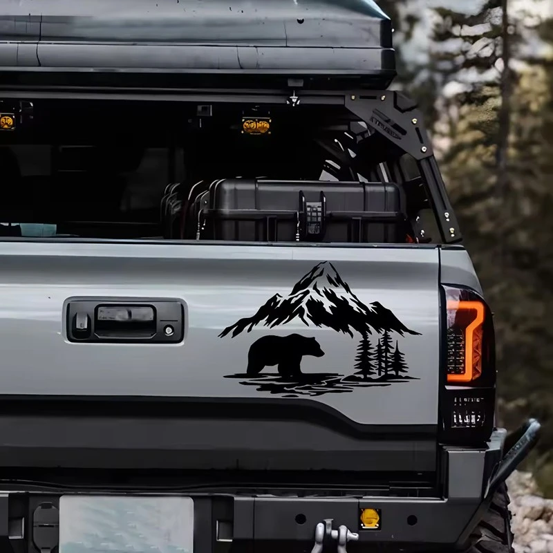 Snow Mountain And Bear Sticker