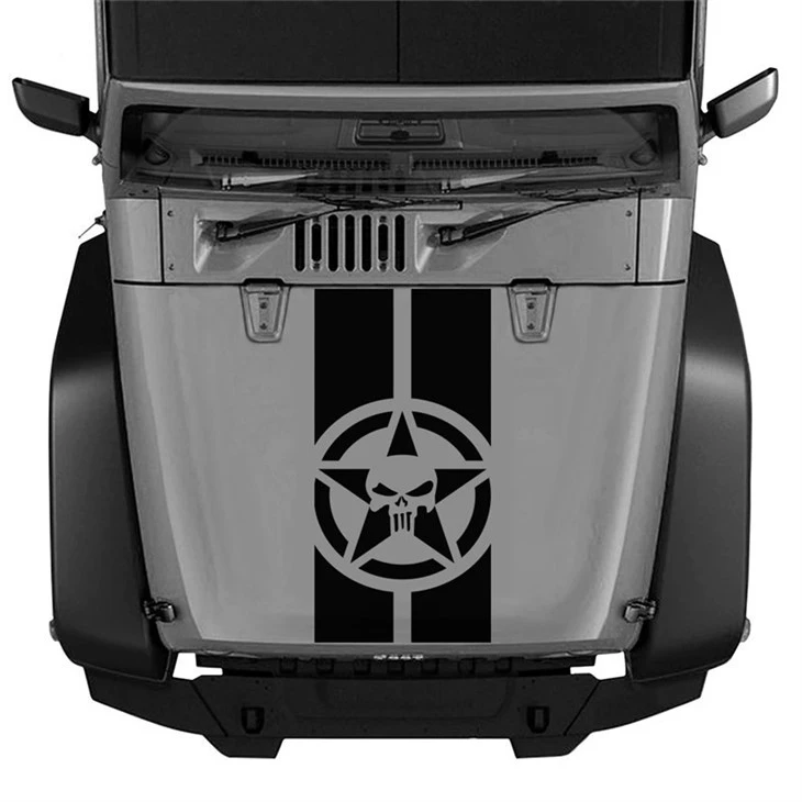 Jeep Engine Hood Stripe Decals