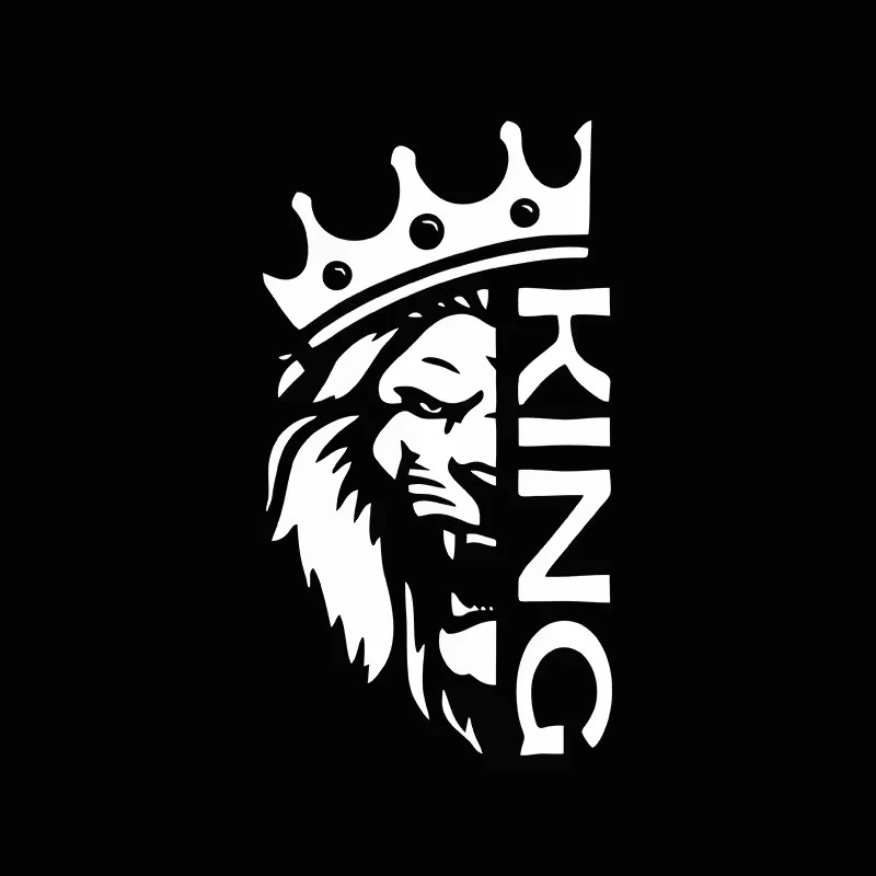 Crown Lion King Vinyl Sticker For Car