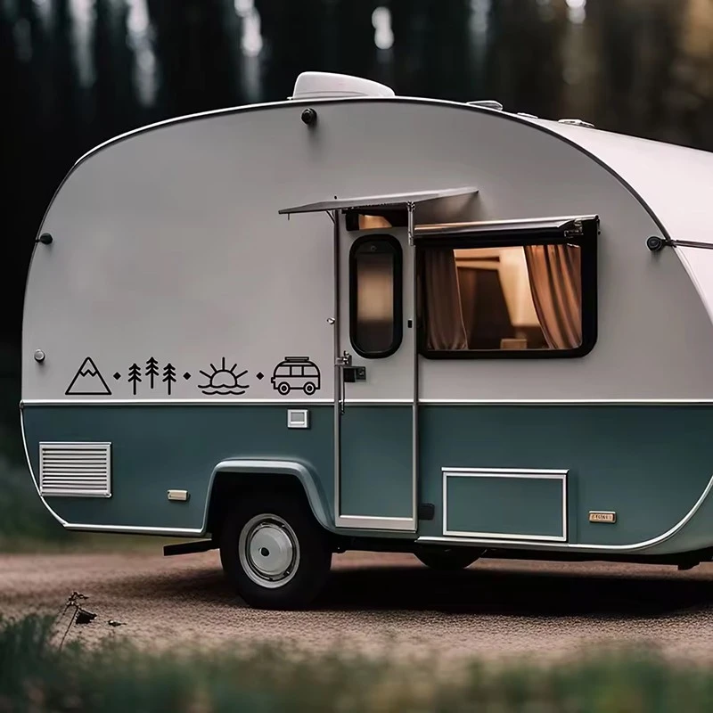 Van Camping Decals Decor