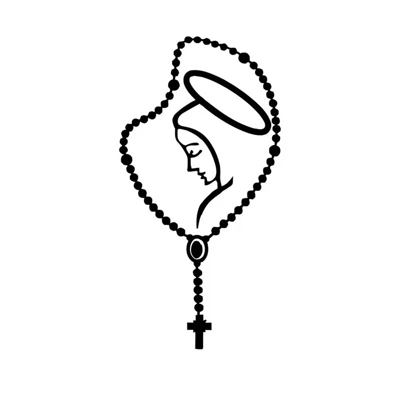 Decals Rosary Virgin Mary Fatima Sticker