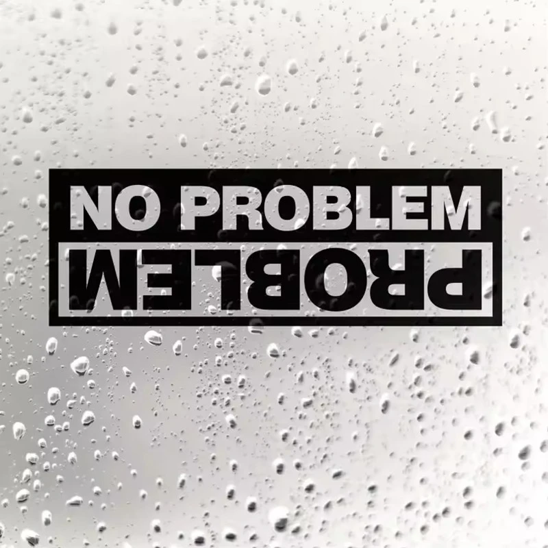 Naklejka samochodowa Tekst PCV Nie ma problemu