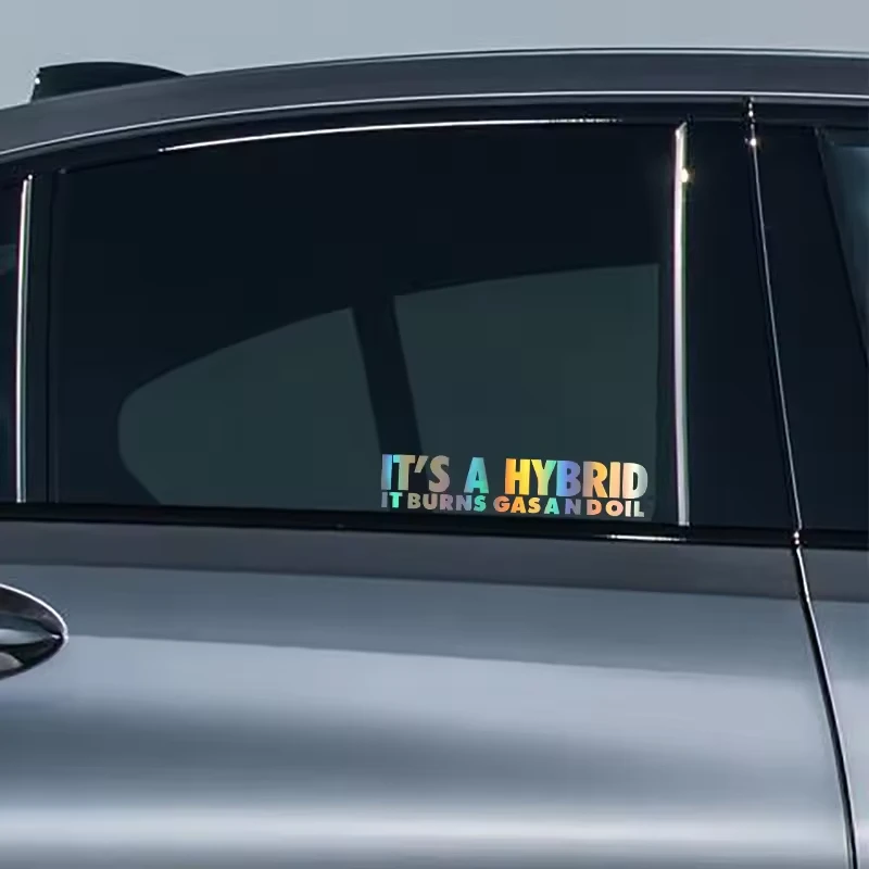 Funny Text Sticker For Hybrid Car