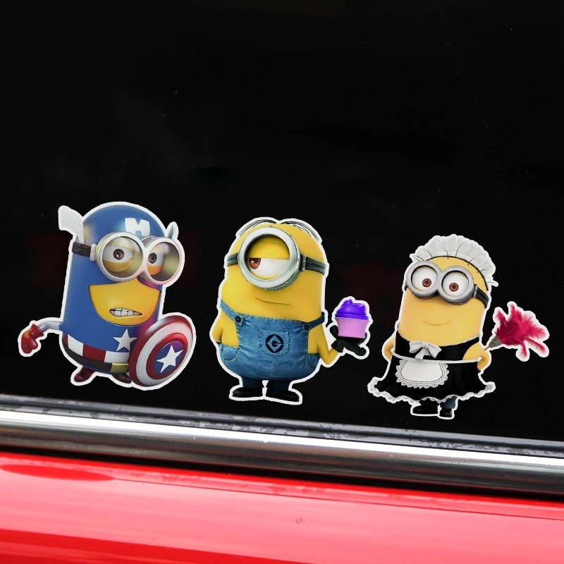 Car Vinyl Sticker Minions Cartoon Waterproof