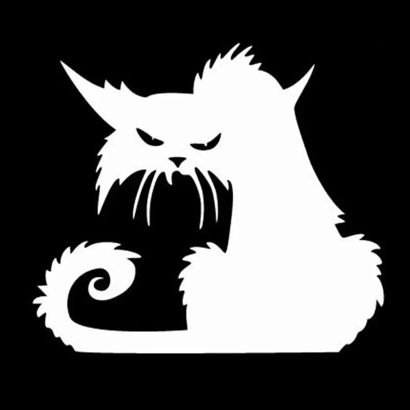 Black/Silver Halloween Terror Cat Window Stickers suppliers