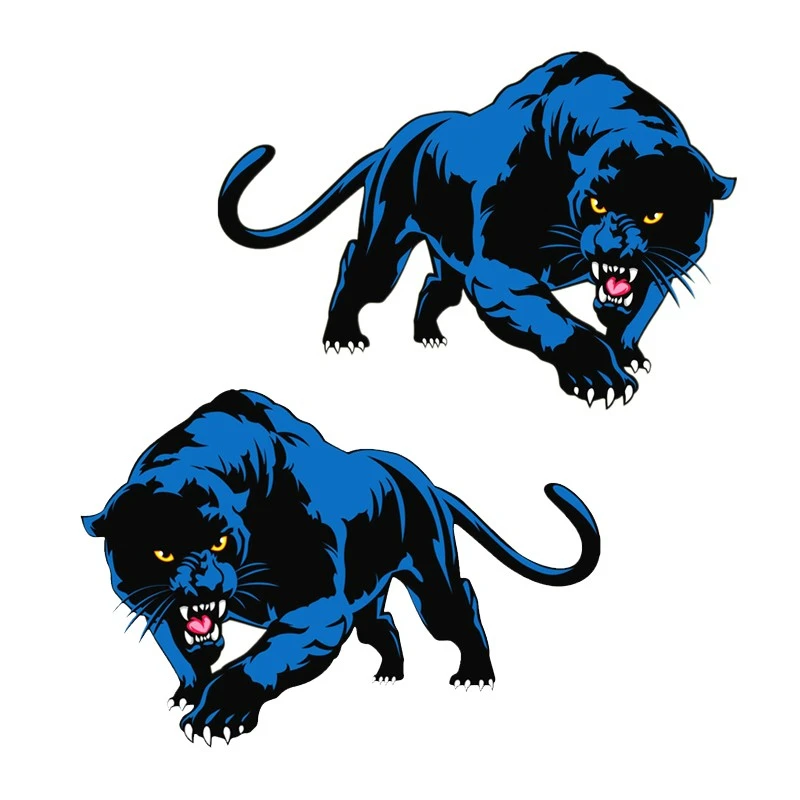 Blue Panther Print Personality Car Sticker factory