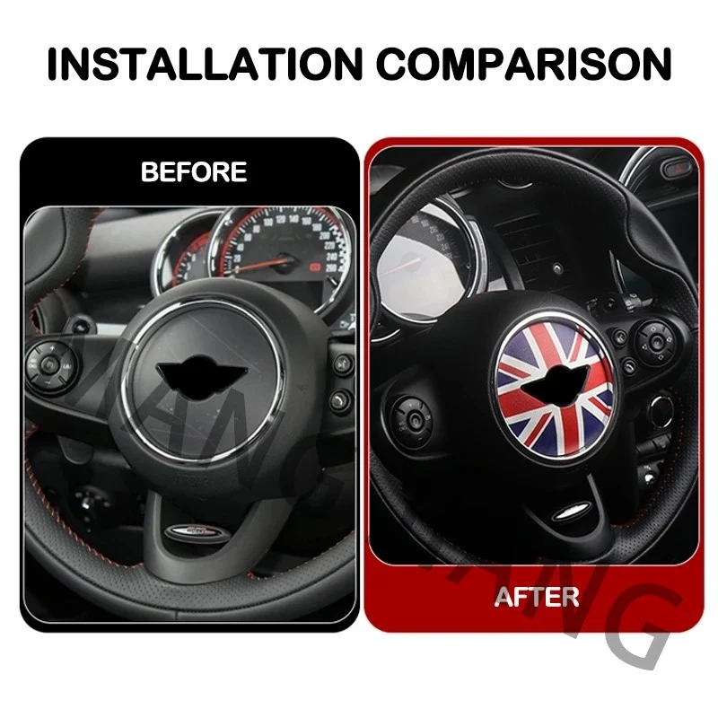 Naklejka kierownicy samochodu dla mini cooper