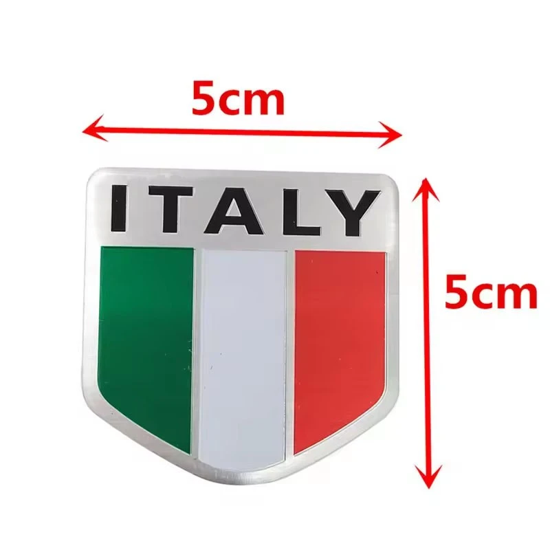 Metal Italy Flag Emblem Badge