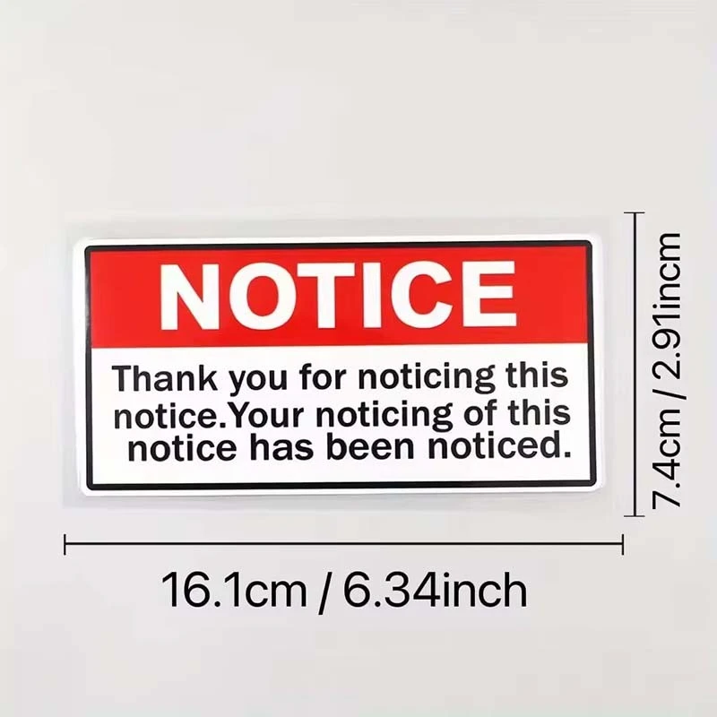 Funny Warnings Scratch Sticker Scar Decals