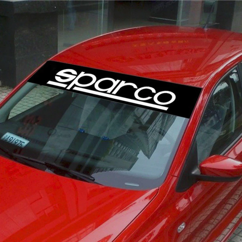 Naklejka na przednią szybę Sparco w rozmiarze niestandardowym