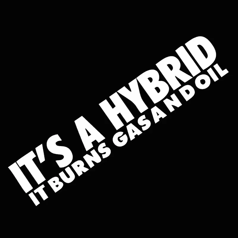 Funny Text Sticker For Hybrid Car