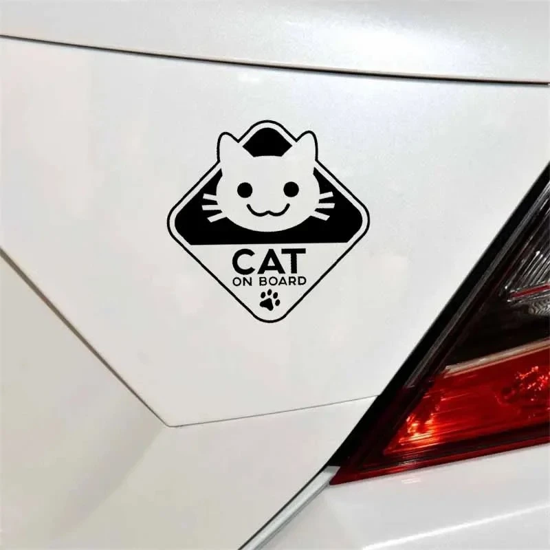 Funny Vinyl Car Sticker CAT ON BOARD factory