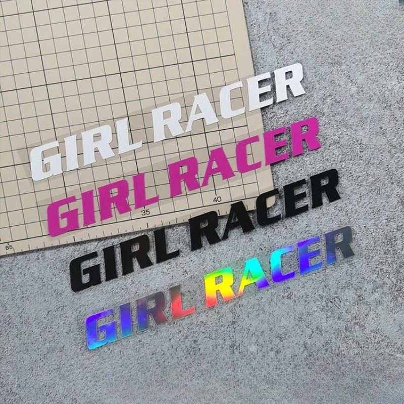 Girl Racer Motorcycle Naklejki do okna samochodu