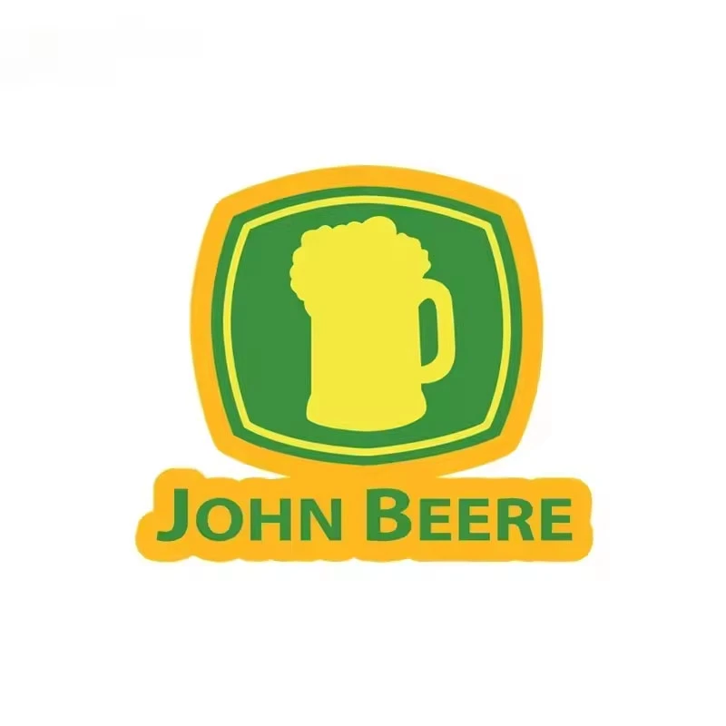 JOHN BEERE, Naklejka z jeleniem pijącym piwo