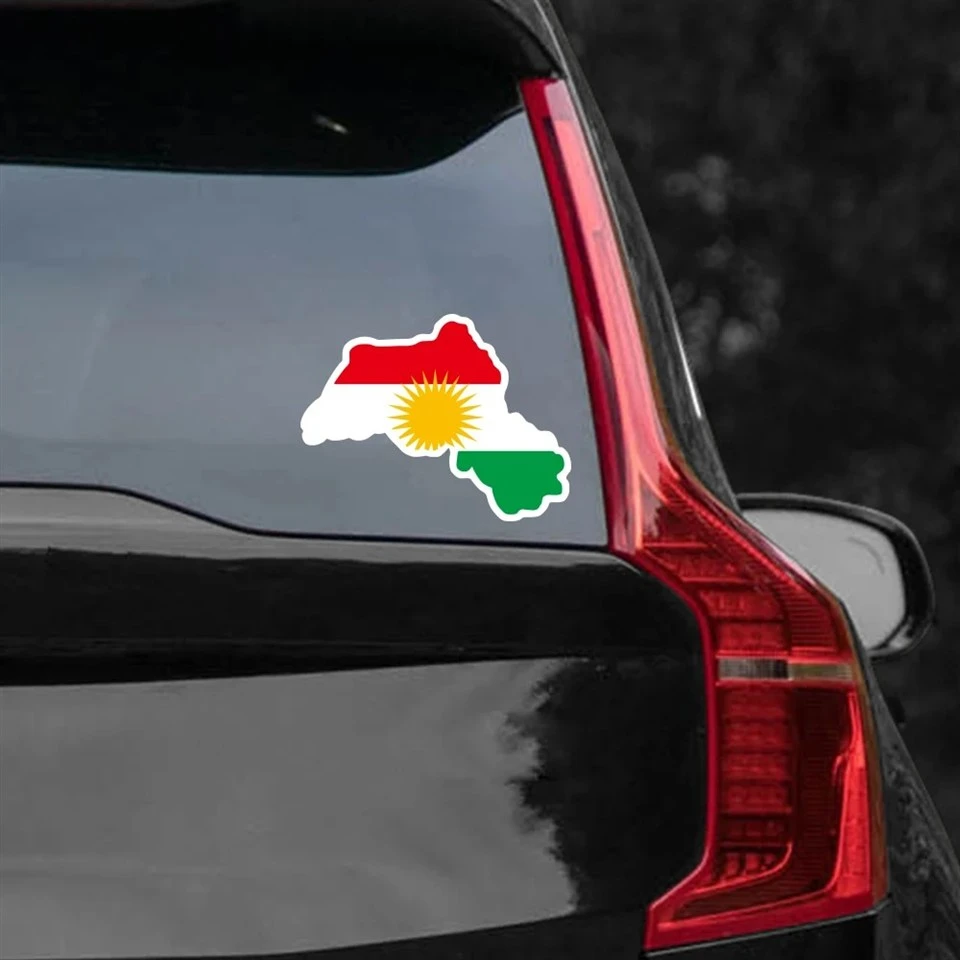 Kurdistan Kurds Map Sticker For Car Window