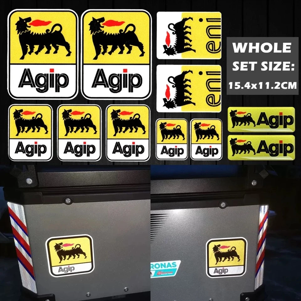 Naklejki motocyklowe Agip Eni Oil na motocykl