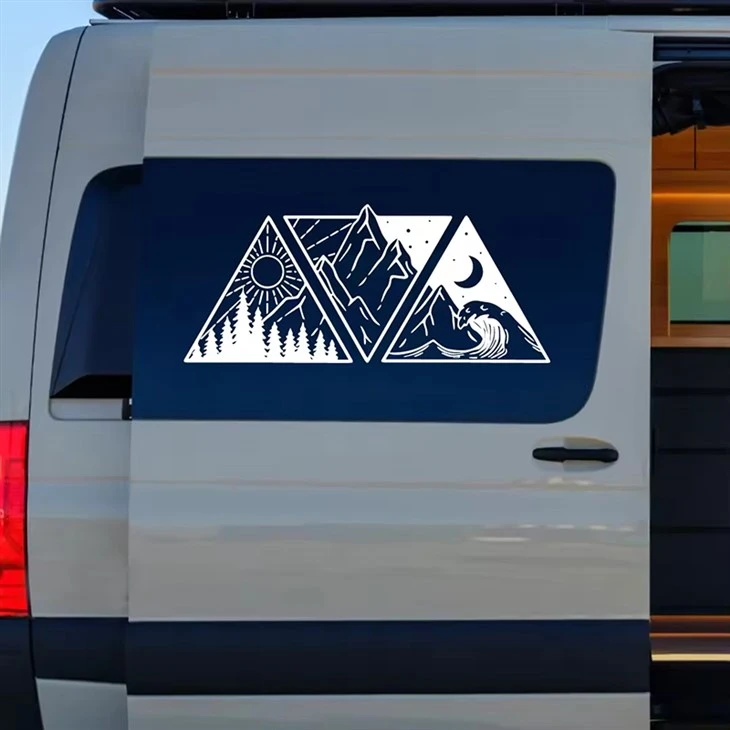 Naklejki Ocean Mountain na samochód kempingowy