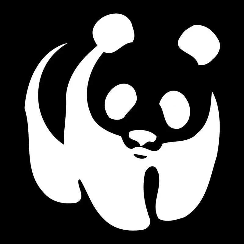 PVC Panda Decals Adhesive