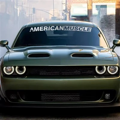 Naklejka na przednią szybę American Muscle Car