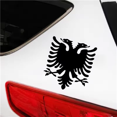 Albanijska naklejka samochodowa z podwójną głową