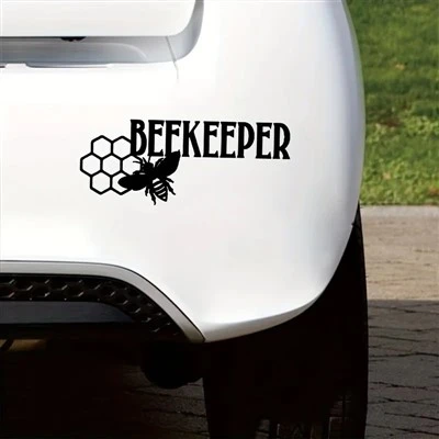 1PC Cartoon Beekeepeer Sports Car Stickers