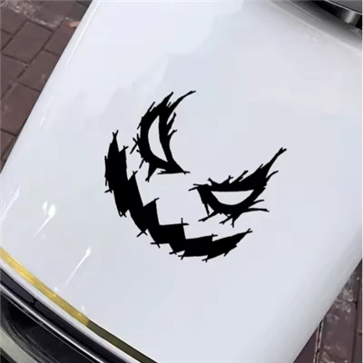 1PC Demon uśmiechnięta naklejka motocyklowa