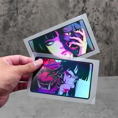 1PC Holograficzne anime dziewcząt z maską