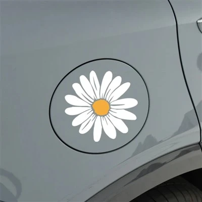 1PC Smiley Flower Motorcycle Naklejka winylowa