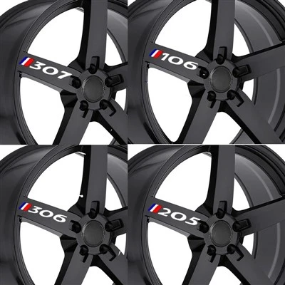 Naklejka na kółko samochodu 4PCS do samochodu Peugeot