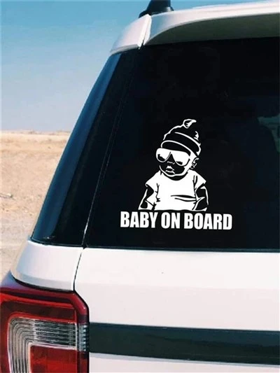 Naklejki winylowe na okno Baby On Board