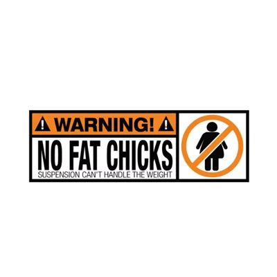 Zabawna naklejka samochodowa bez fat pisklęta