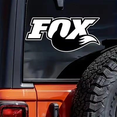 Fox Text i Fox Tail Car Sticker