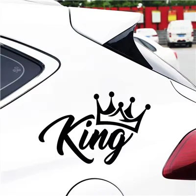 Kreatywna naklejka na samochód KING