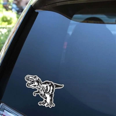Samoprzylepna naklejka na okno z dinozaurem