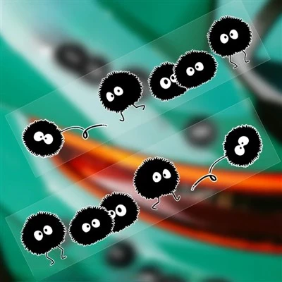 Anime Soot Sprites Cartoon Car naklejka