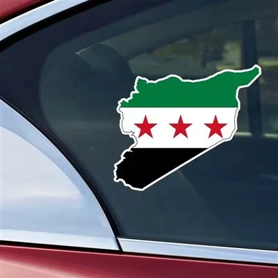 Mapa flagi naklejek samochodowych Syria