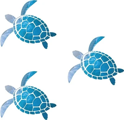 Naklejka z niebieskim żółwiem oceanicznym