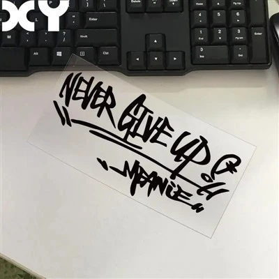 Etie Design Motorcycle Sticker nigdy się nie poddawaj